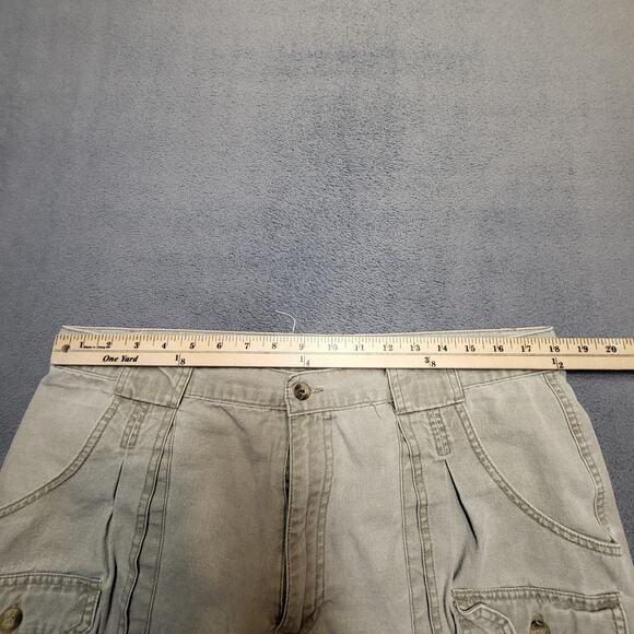 Bimini Bay Pants Mens 36x30 Beige Straight Leg Distressed - Picture 8 of 11